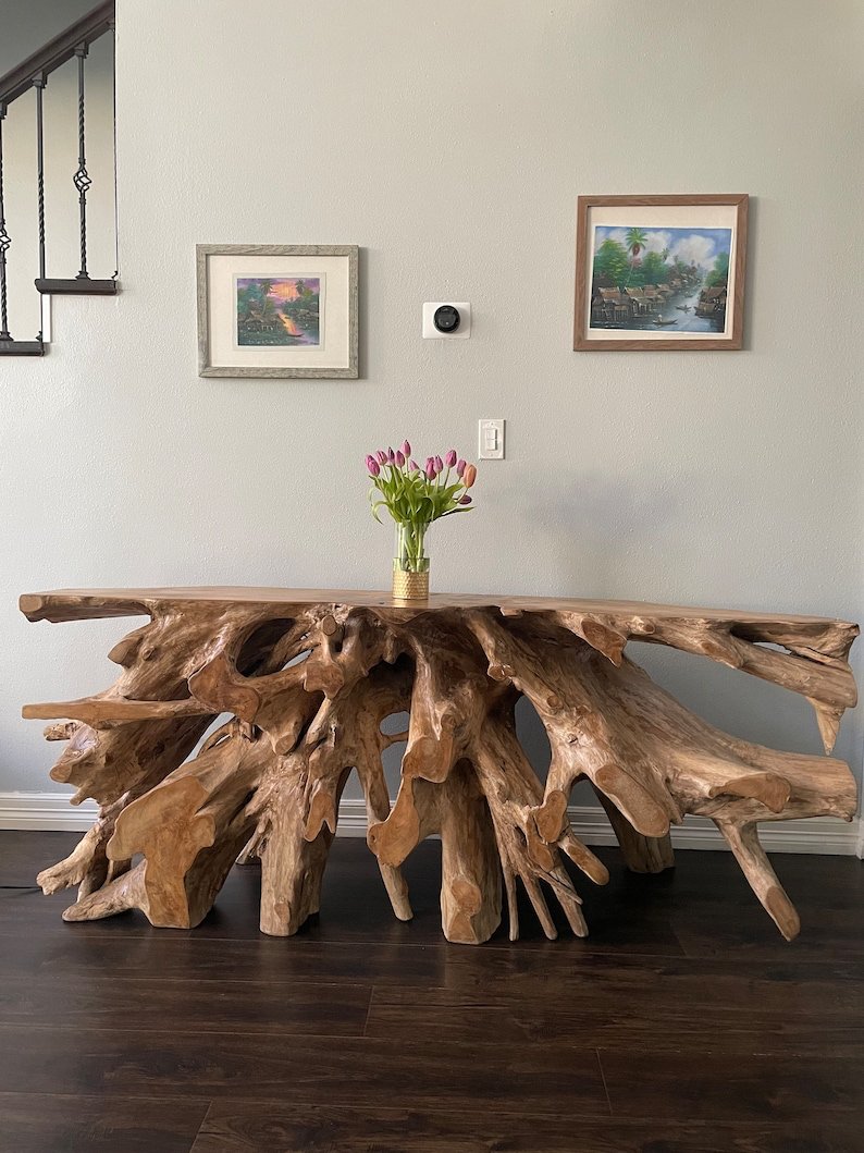 Best Teak Root Console Table - Housewarming Gift Teak Root Console Table - Teak Root Console Table Online - SOGEH Furniture