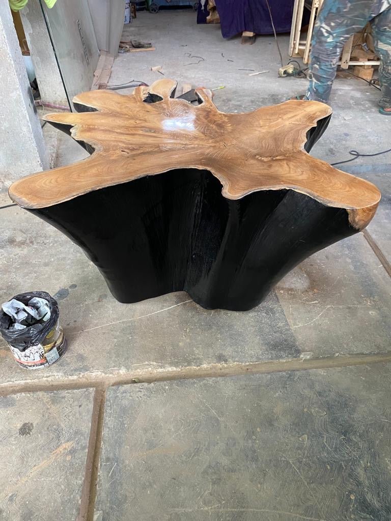 BLACK EDITION Star Stump Wood Table - Stump Coffee Table - Elegant Wooden Table Furniture - SOGEH Furniture