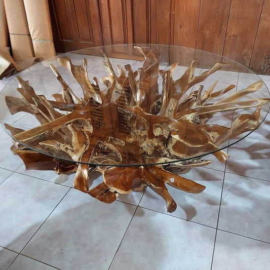 Conversation starter coffee table - Heirloom quality coffee table - Durable coffee table - Low maintenance coffee table - Teak root coffee table - SOGEH Furniture