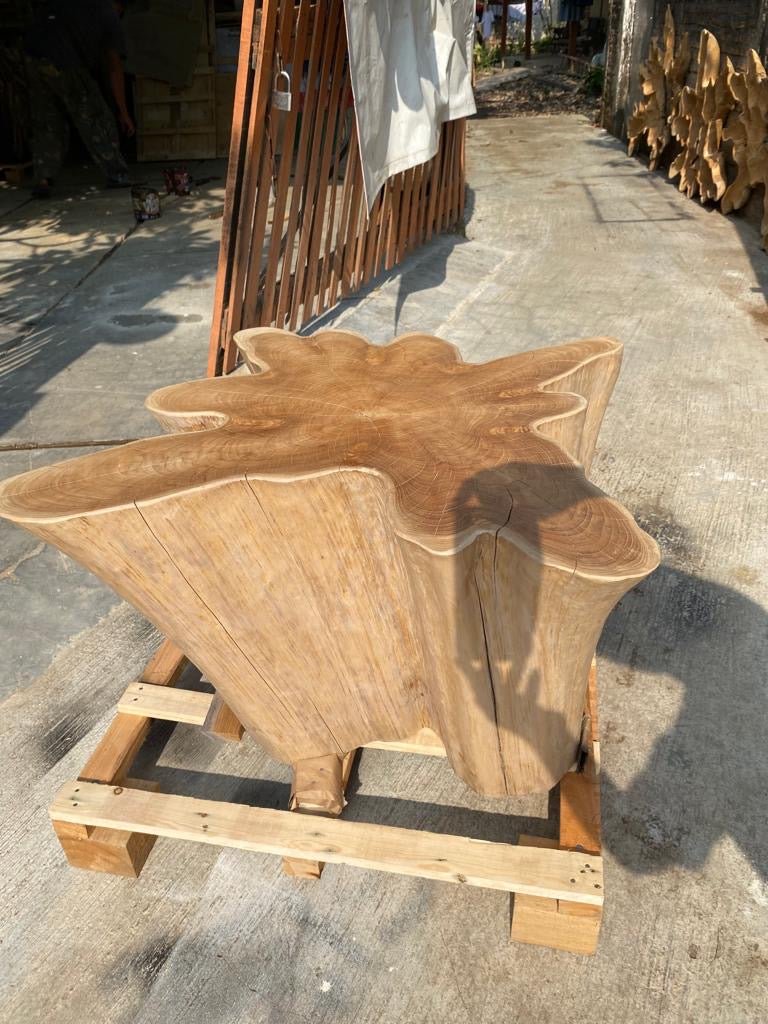 Large Organic Teak Root Coffee Table - Unique Teak Root Coffee Table - Natural Teak Root Coffee Table - Handmade Teak Root Coffee Table - SOGEH Furniture