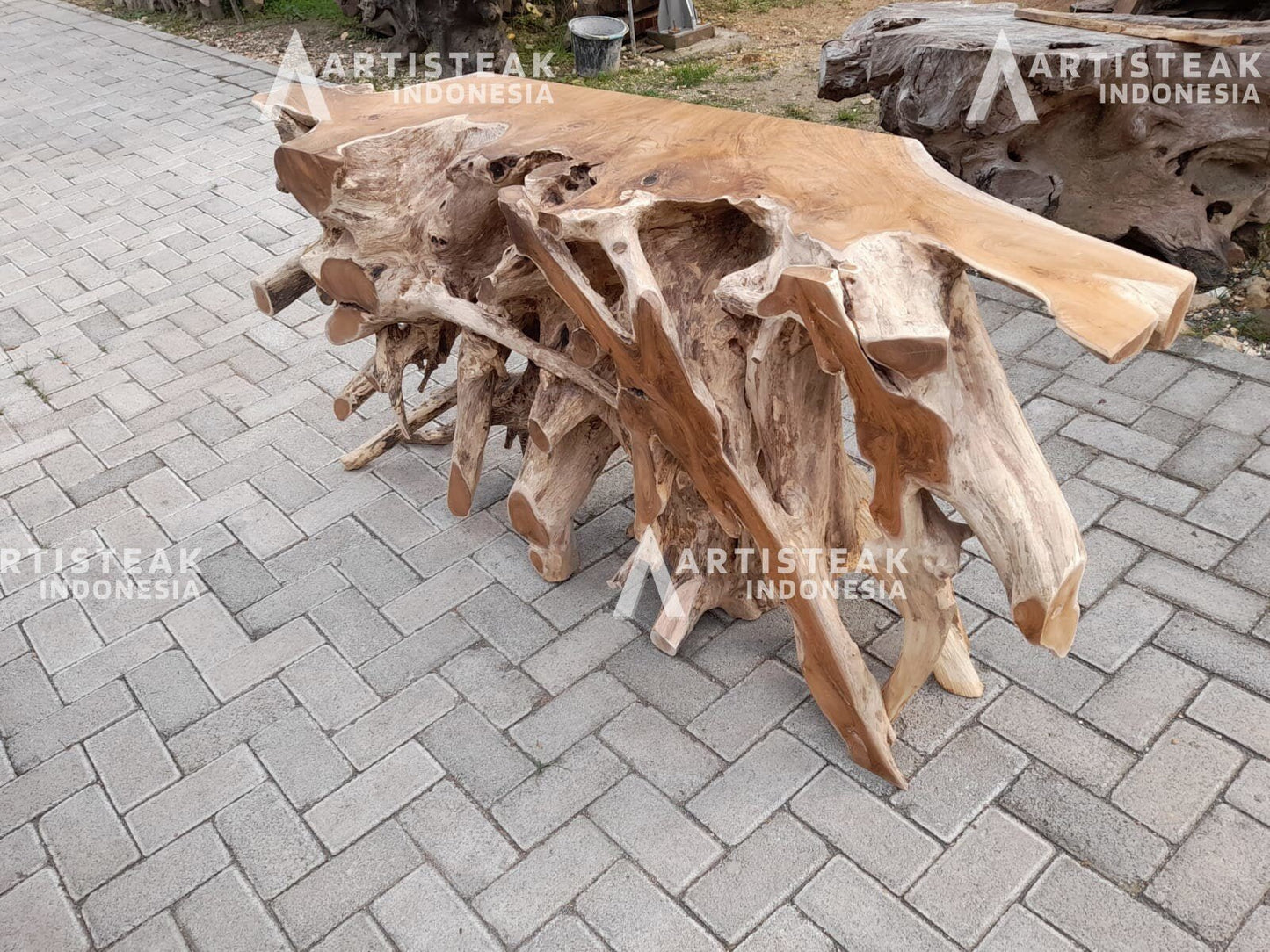 Natural Edge Console Table - Organic Console Table - Rustic Console Table - Teak Root Console Table - Entryway Console Table - SOGEH Furniture