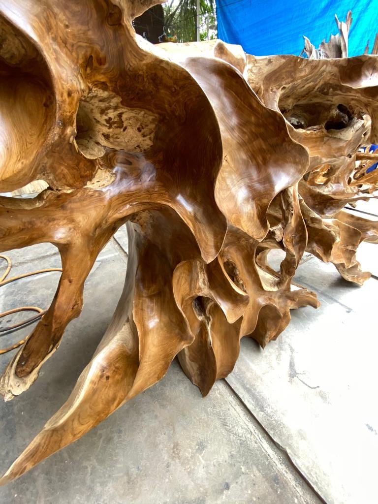 natural edge teak root coffee table - organic coffee table - modern coffee table - living room furniture - home decor - SOGEH Furniture