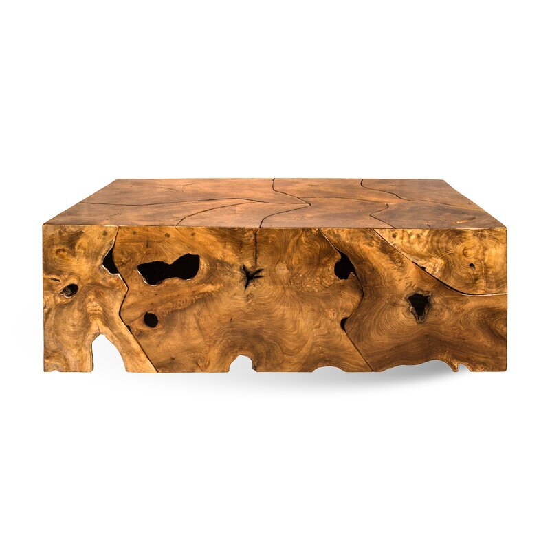 Slice Teak Root Coffee Table - Rustic Teak Coffee Table - Organic Teak Root Furniture - SOGEH Furniture