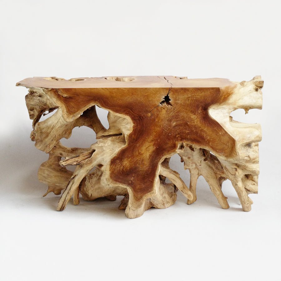 Teak Wood Root Console Table - Suar Wood Root - Indonesia Teak Root Furniture - Reclaimed Teak Wood - SOGEH Furniture