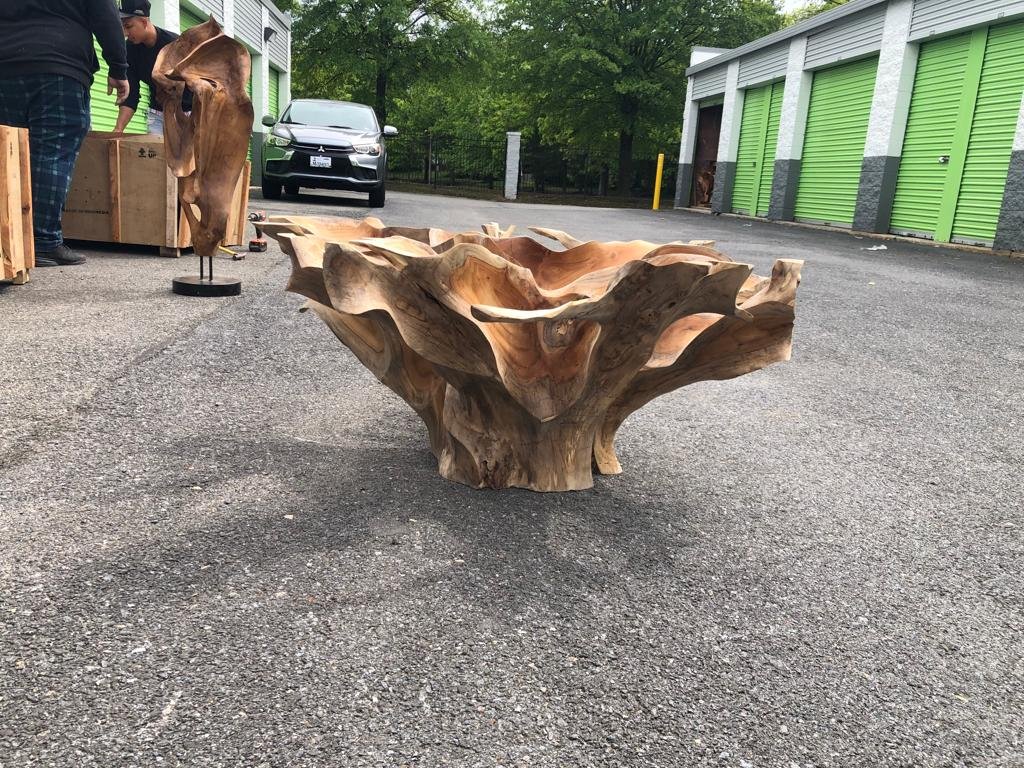 Vintage Teak Root Coffee Table - Natural Teak Root Table - High Quality Teak Root Furniture - Natural Minimalist - SOGEH Furniture