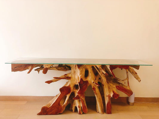 Cocco - Teak Root Console Table - Teak Root Console Table - Teak console table - Teak Entry Way Console Table - SOGEH Furniture