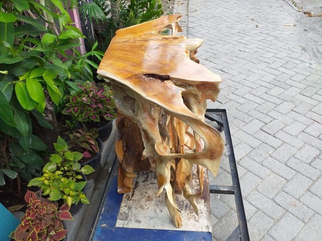 Large Teak Root Console Table - Teak Root Console Table - Teak console table - Teak Entry Way Console - SOGEH Furniture