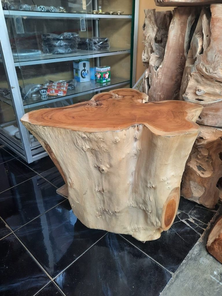 Large Teak Stump Coffee Table - Teak Root Coffee Table - Teak Stump Coffee Table - SOGEH Furniture