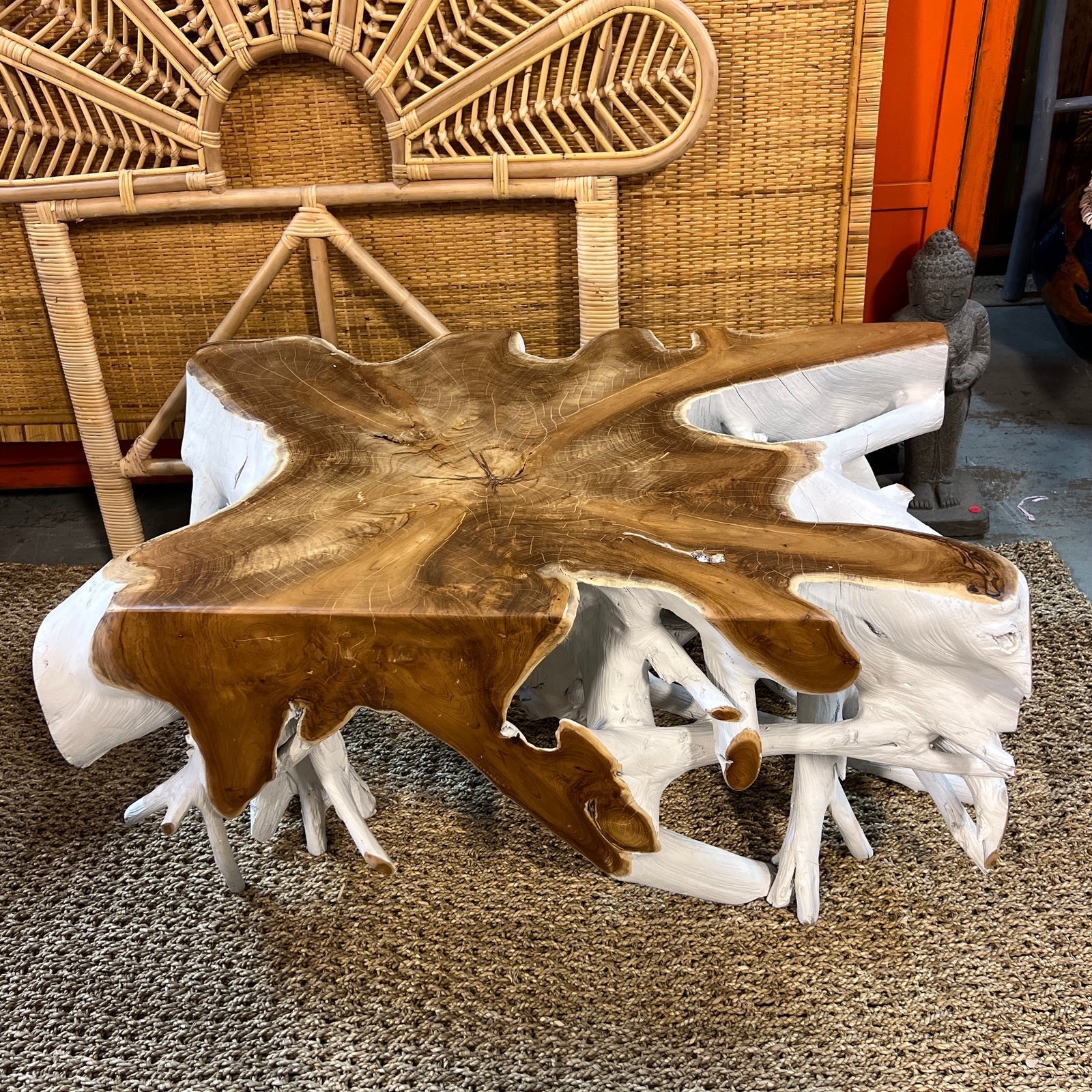 Modern Teak Root Coffee Table - Solid Teak Coffee Table - Organic Coffee Table - SOGEH Furniture