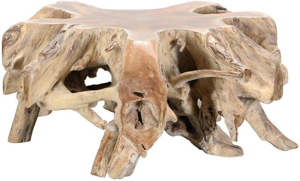 Natural Teak Root Coffee Table - Solid Teak Coffee Table - Living Room Coffee Table - SOGEH Furniture