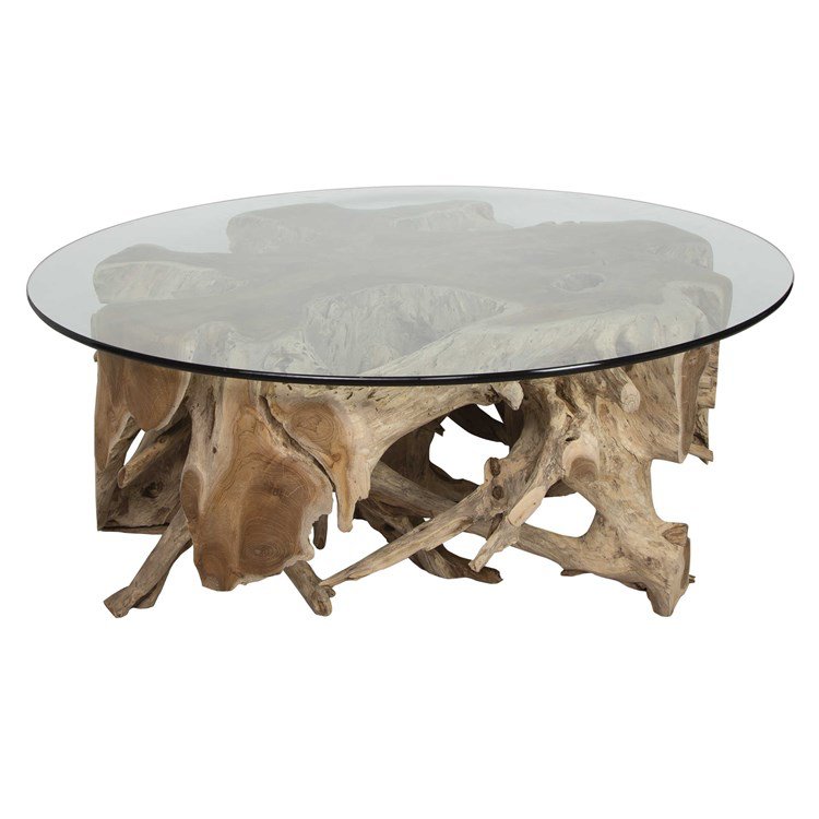 Round Center Teak Root Coffee Table - Natural Teak Root Coffee Table - Buy Teak Root Coffee Table - SOGEH Furniture