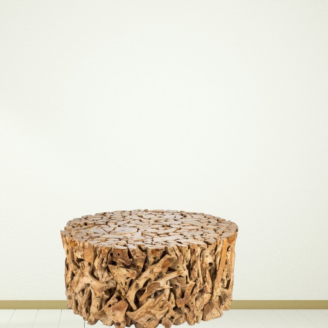 Round Driftwood Teak Coffee Table - Driftwood Teak RootCoffee Table - SOGEH Furniture