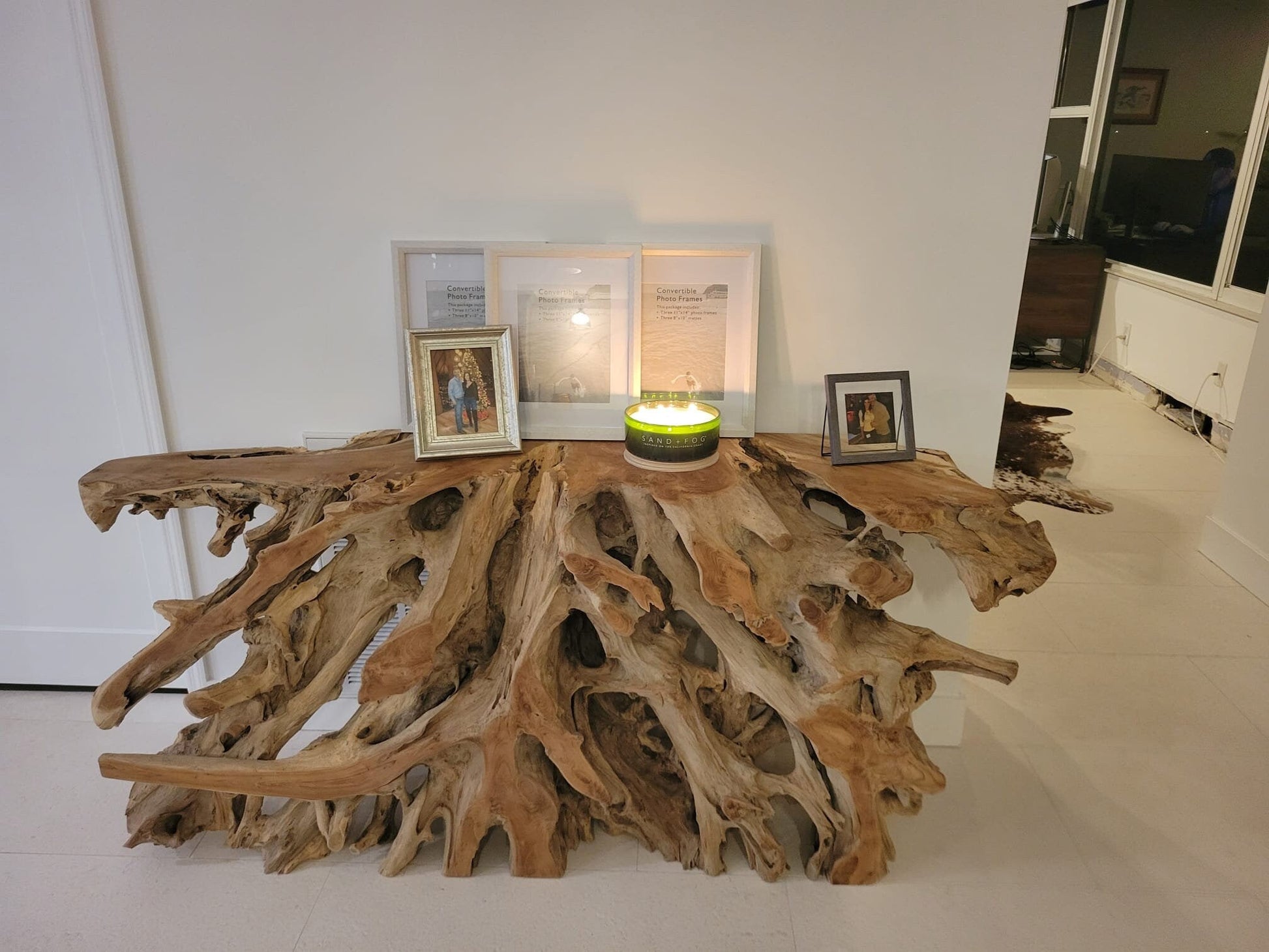 Sanding Only Teak Root Console Table - Teak Root Console Table - Teak console table - Teak Entry Way Console - SOGEH Furniture