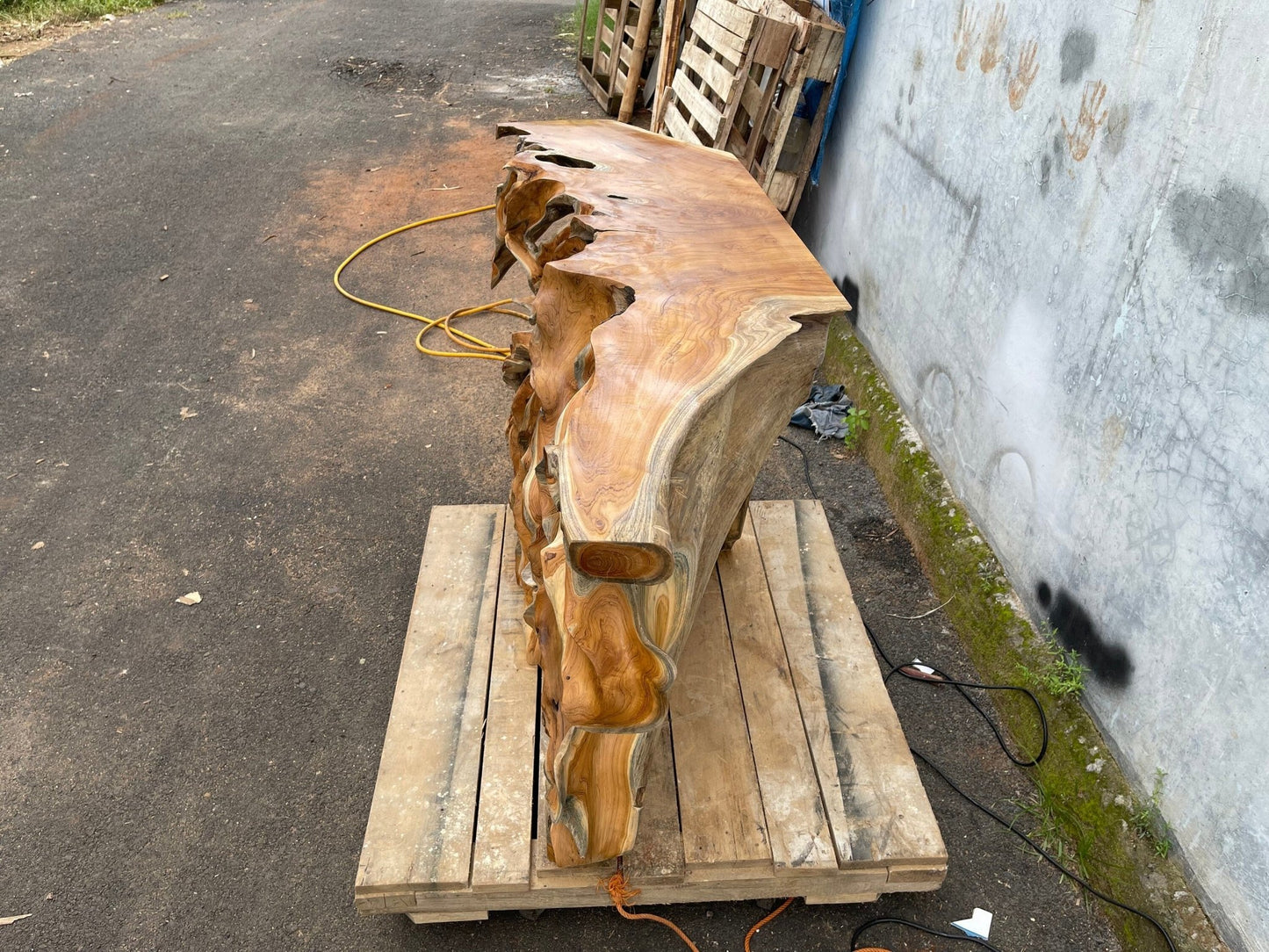 Sanding Only Teak Root Console Table - Teak Root Console Table - Teak console table - Teak Entry Way Console - SOGEH Furniture