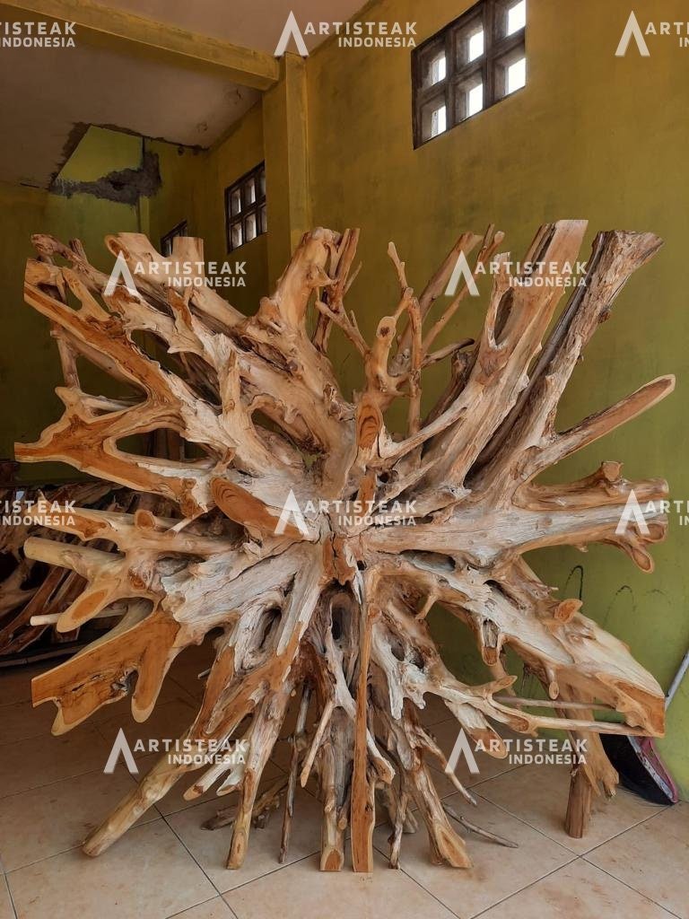 Square Teak Root Wall Divider - Teak Root Wall Art - Teak Root Wall Decor - Teak Root Wall Hanging - SOGEH Furniture